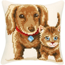 Puppy & Kitten Cushion