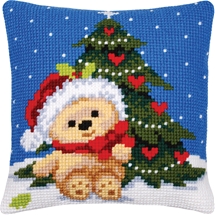 Teddy & Christmas Tree Cushion