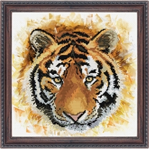 Tiger Charge No Count Cross Stitch