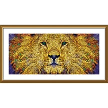 Golden Lion Bead Embroidery