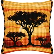 African Sunset Needlepoint Cushion