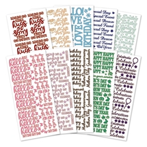 Happy Birthday Texts Assorted Colours 10 Sheets
