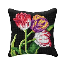 Tulips Needlepoint Cushion Kit