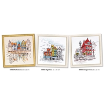 Coloured Town Counted Cross Stitch kit