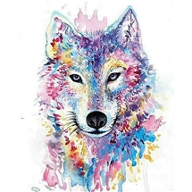 Colourful Wolf Diamond Painting