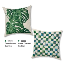 Checks & Leaves Cushions