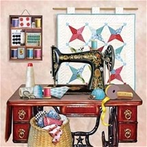 Sewing Machine Quilt Pattern Diamond Painting