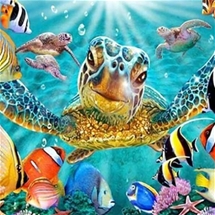 Turtle & Fish Diamond Painting