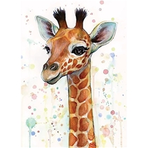 Watercolour Giraffe Diamond Painting